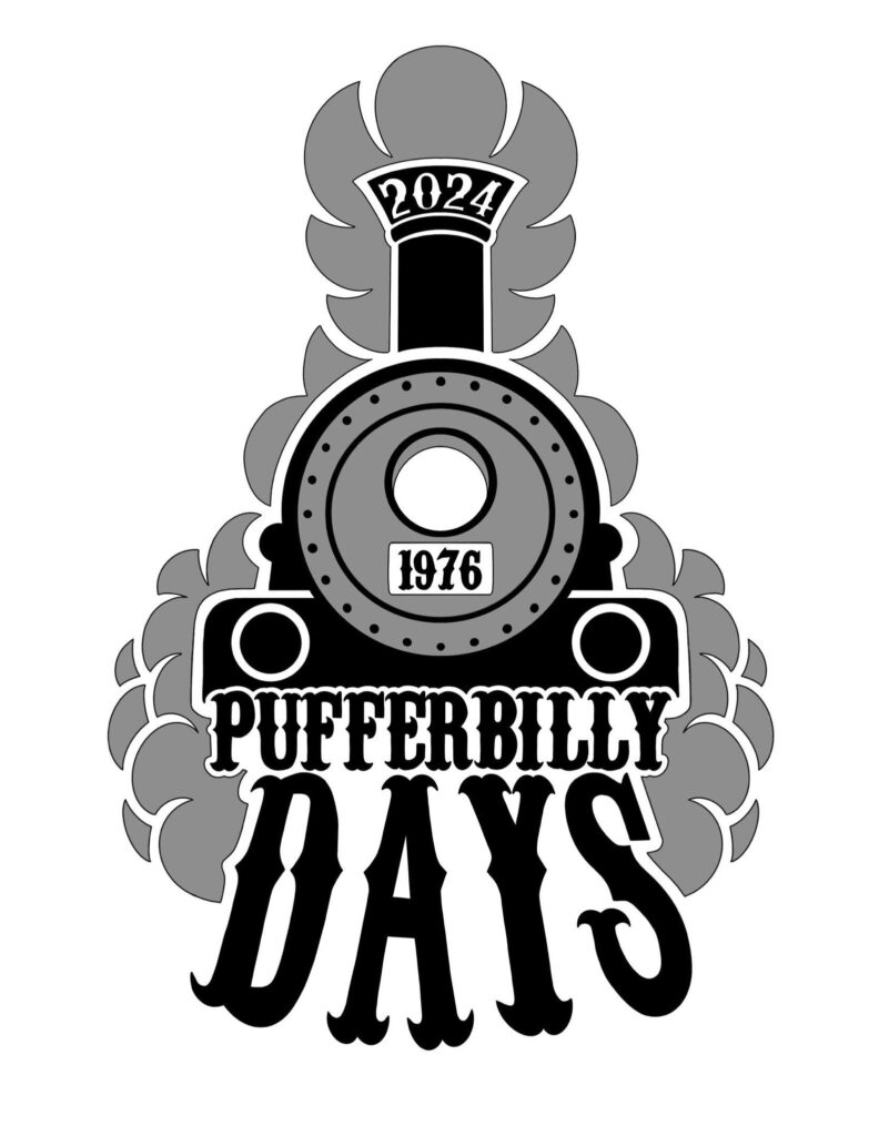 2024 Boone County Pufferbilly Days Insignia designed by Dana Tilley of Infamous Ink